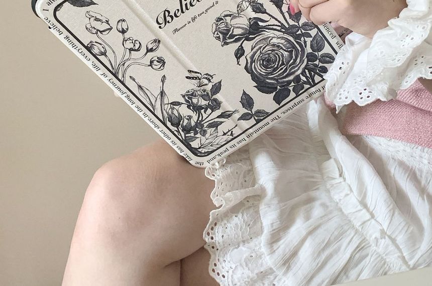 Vachie - Bloemen iPad-hoesje