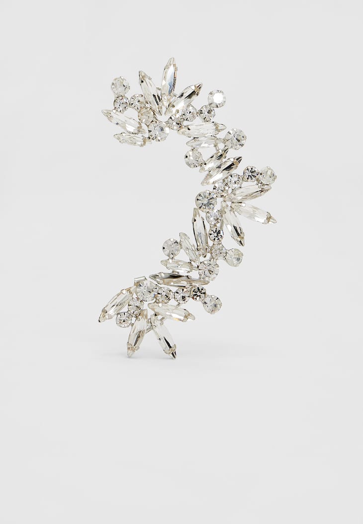Brinco de pressão com strass