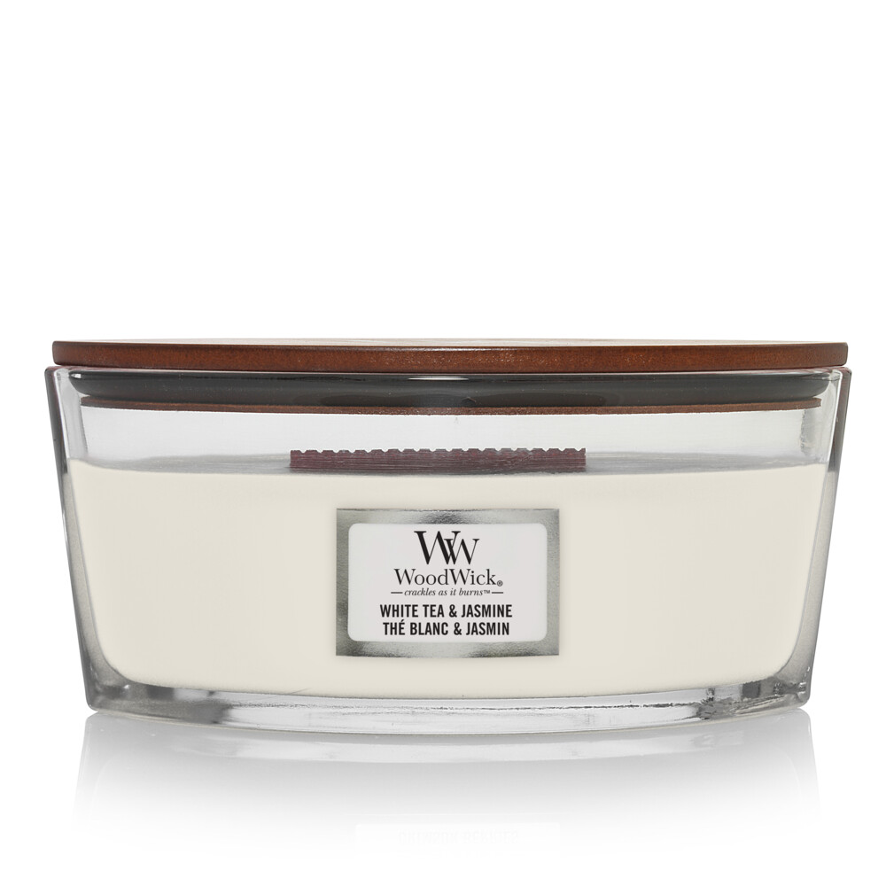 WoodWick Geurkaars Ellipse White Tea & Jasmine454 gr