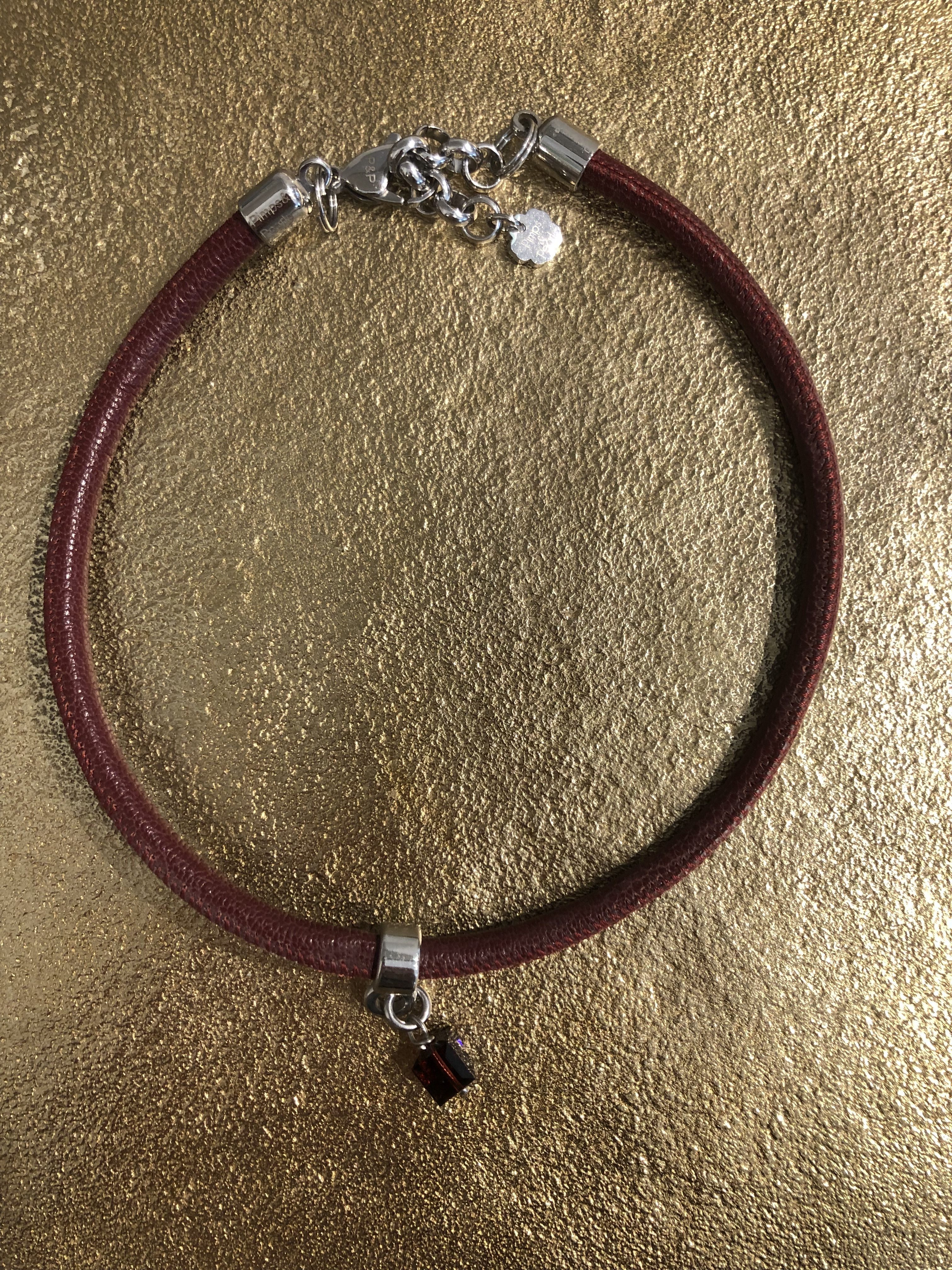 Pimps & Pearls - Ketting Bordeaux/Rood