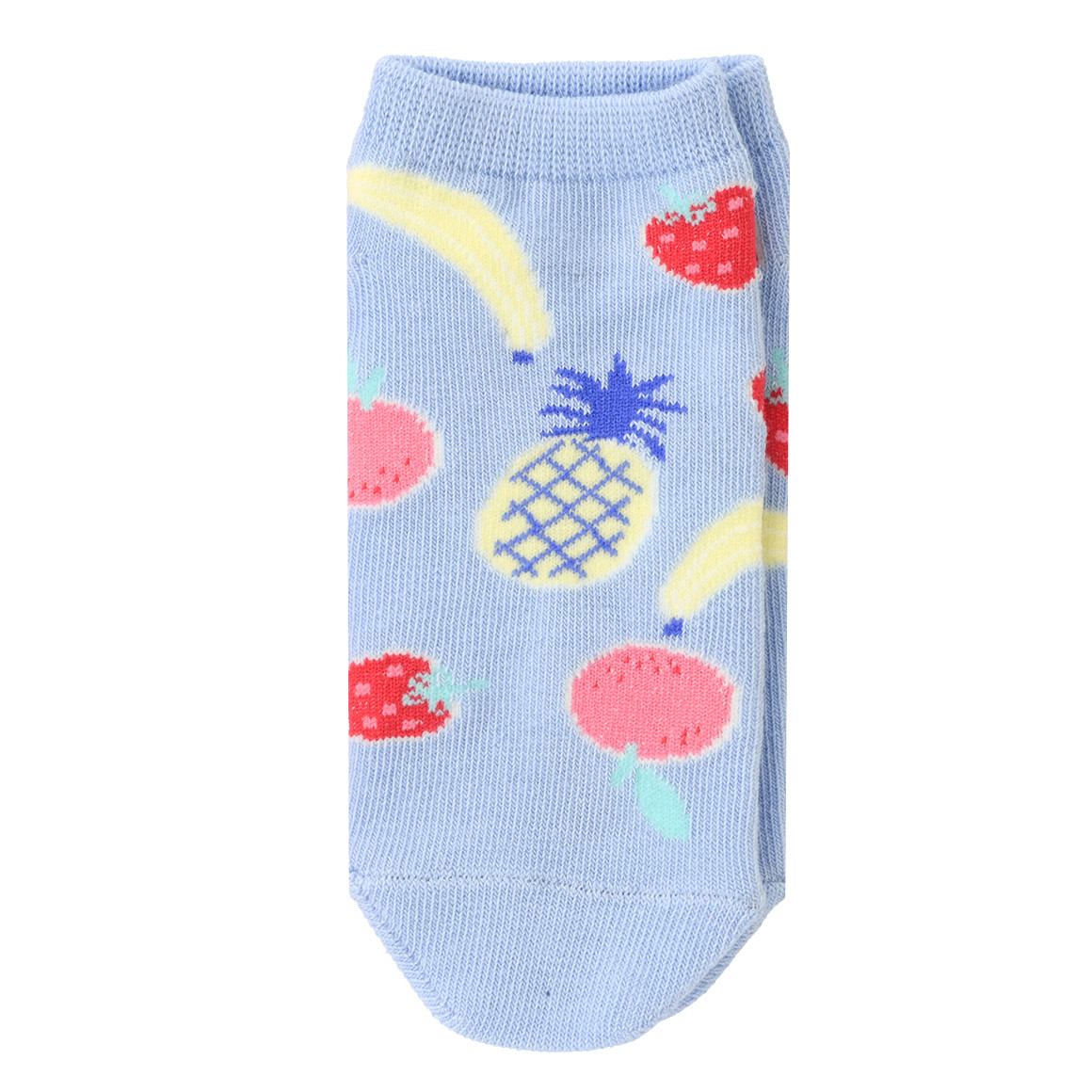 Famy 5 Paar Mädchen Sneaker-Socken im Set hellgelb / hellblau / rot