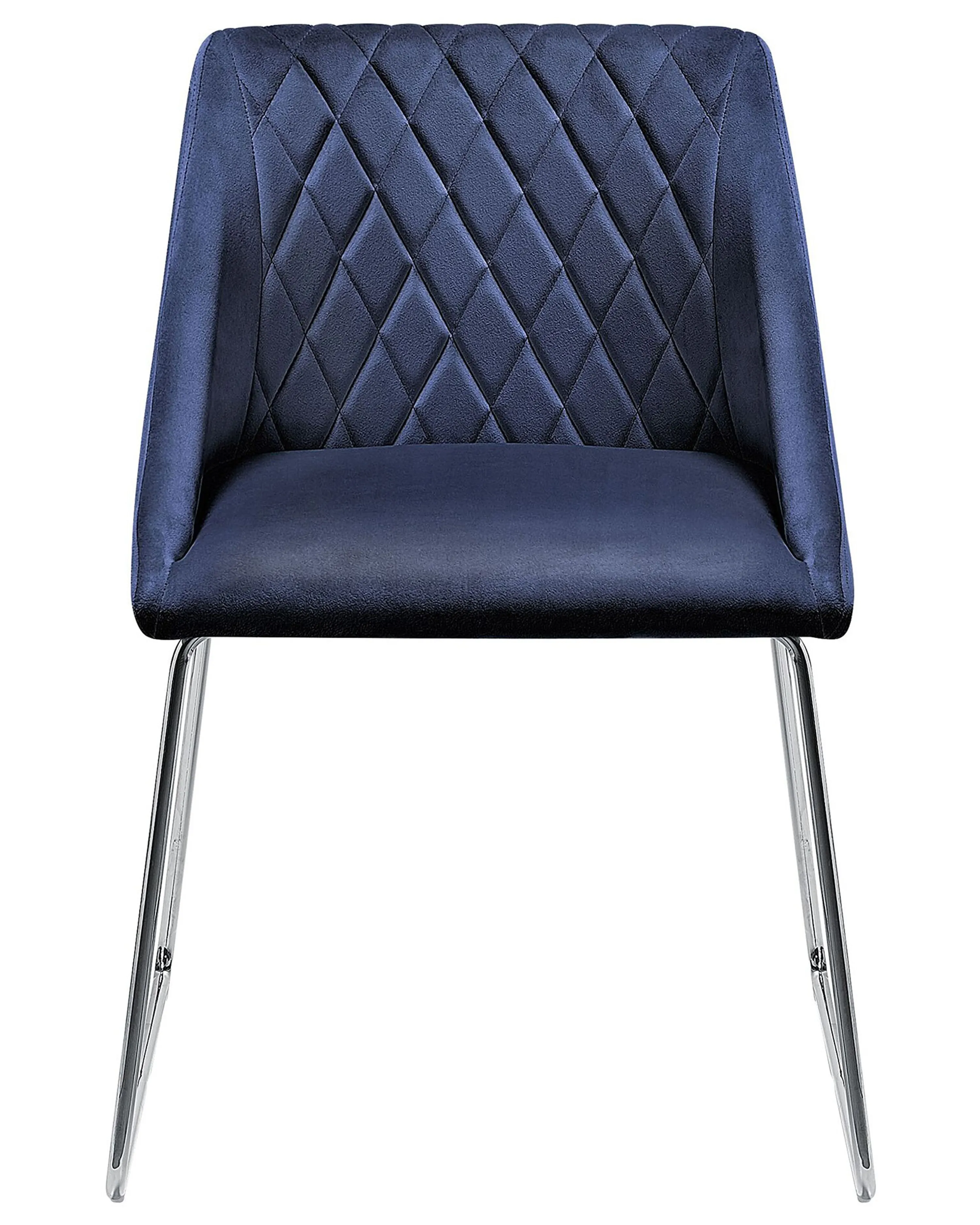 Set van 2 eetkamerstoelen ARCATA Fluweel Marineblauw