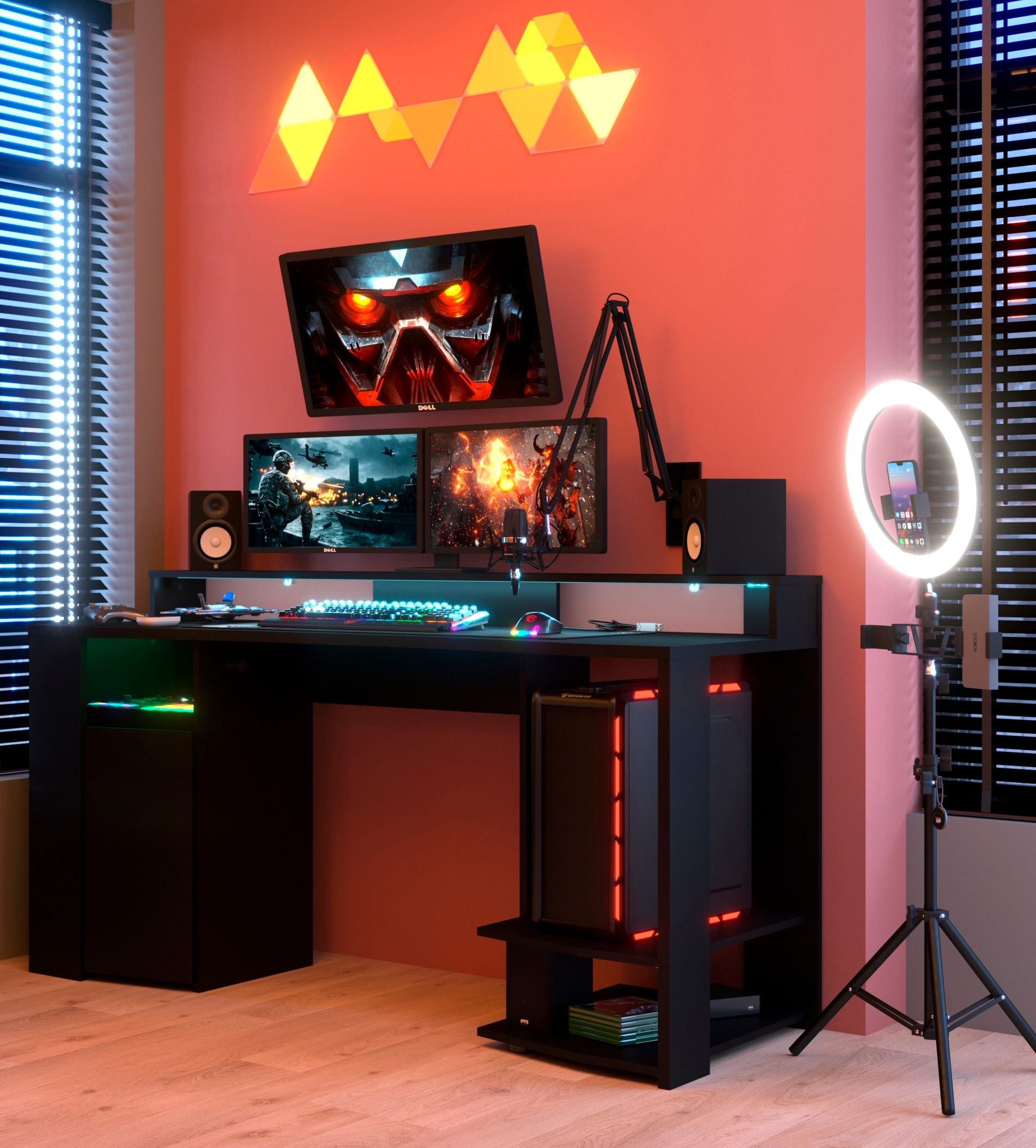Parisot Kinderschreibtisch »Gaming« Gamingtisch, Jugendschreibtisch, Schreibtisch, inkl. LED Beleuchtung
