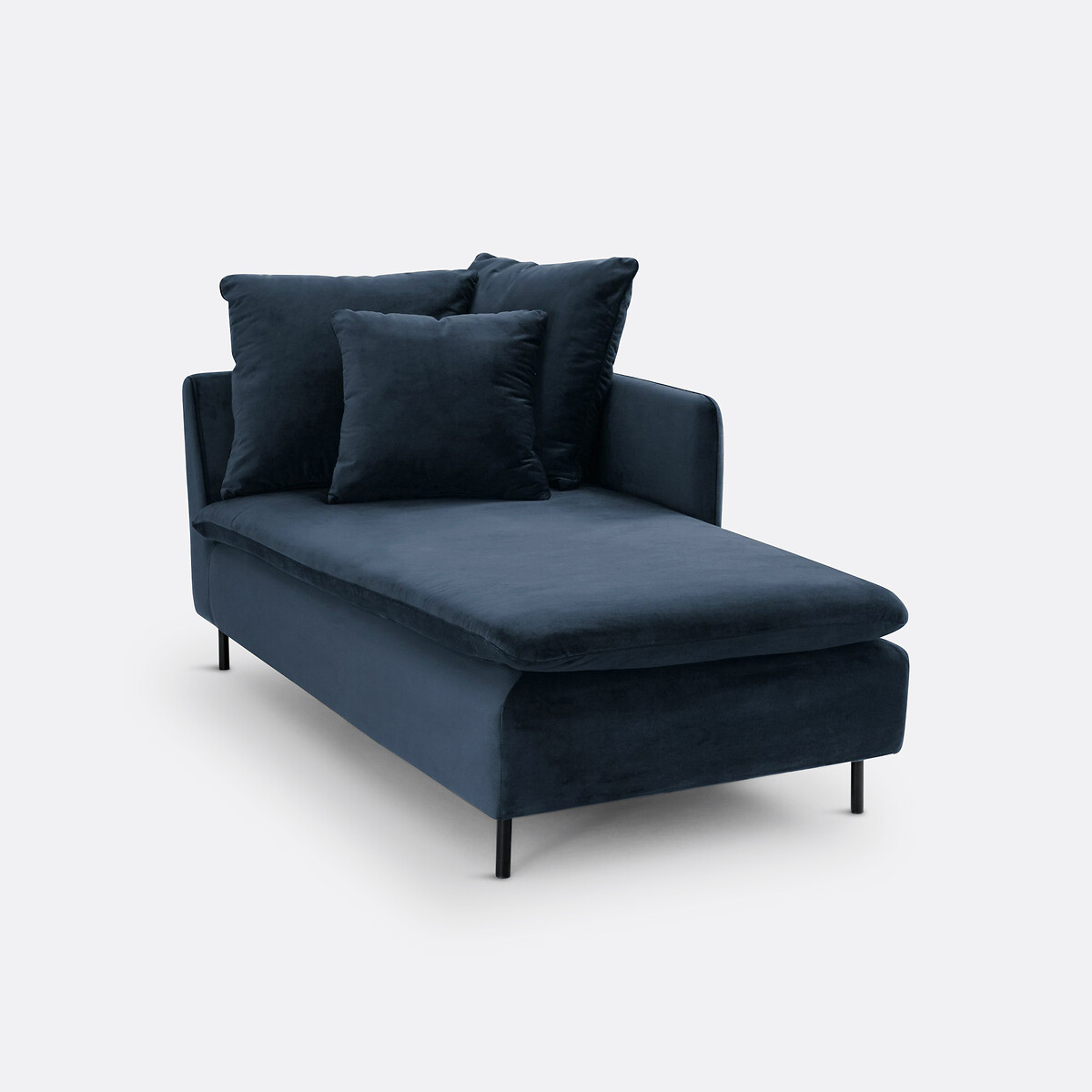 LA REDOUTE INTERIEURS<br>Cadeira longa, conversível, veludo D179 cm, Ivete