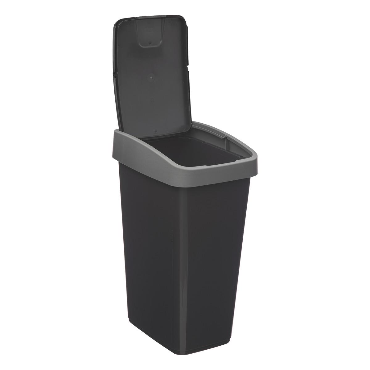 POUBELLE 2 OUVERTURES PLASTIQUE 25L