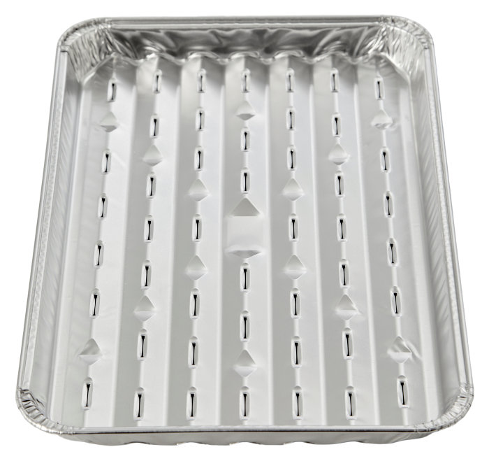 Alubakke med huller 34,2 x 22,8 cm 5 stk. - Grillexpert