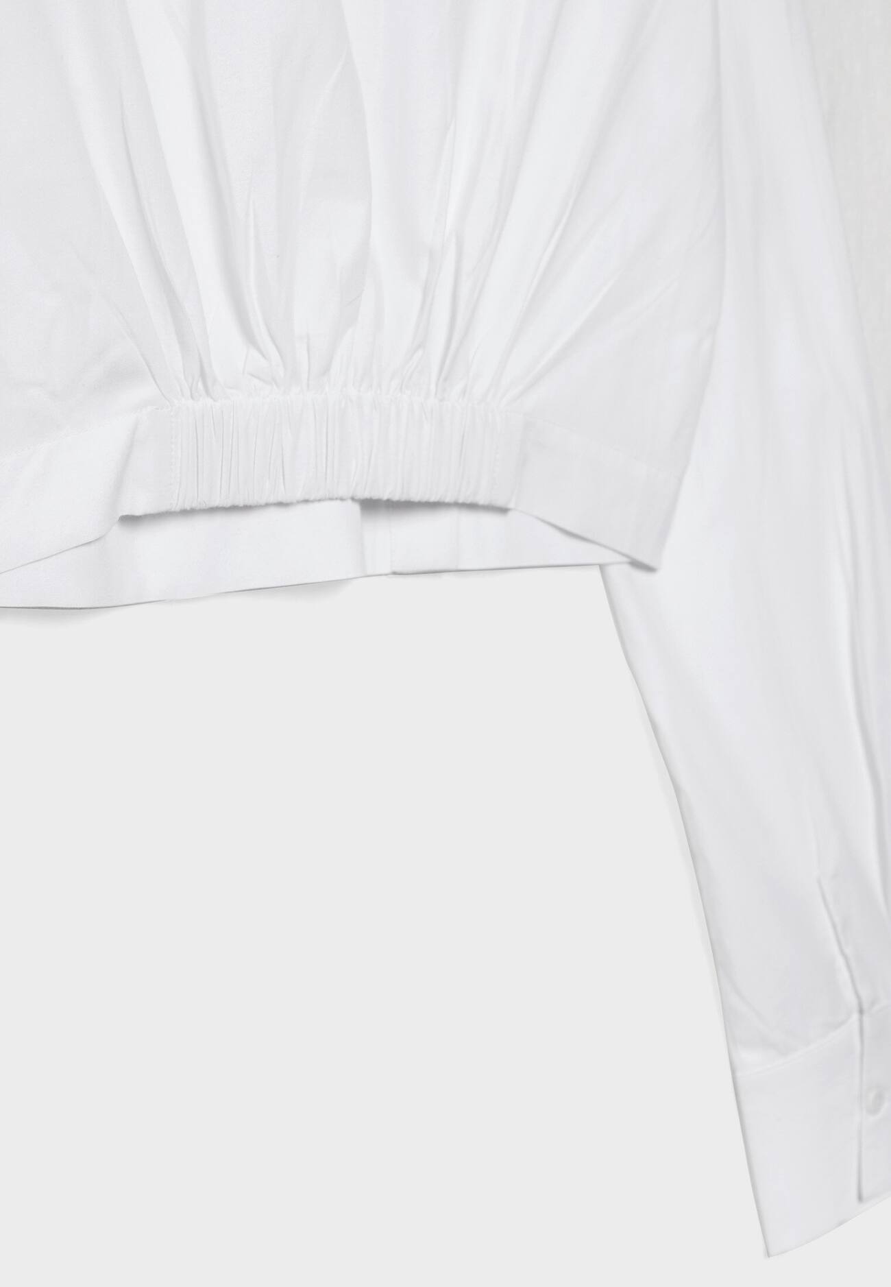 Camisa curta de popeline