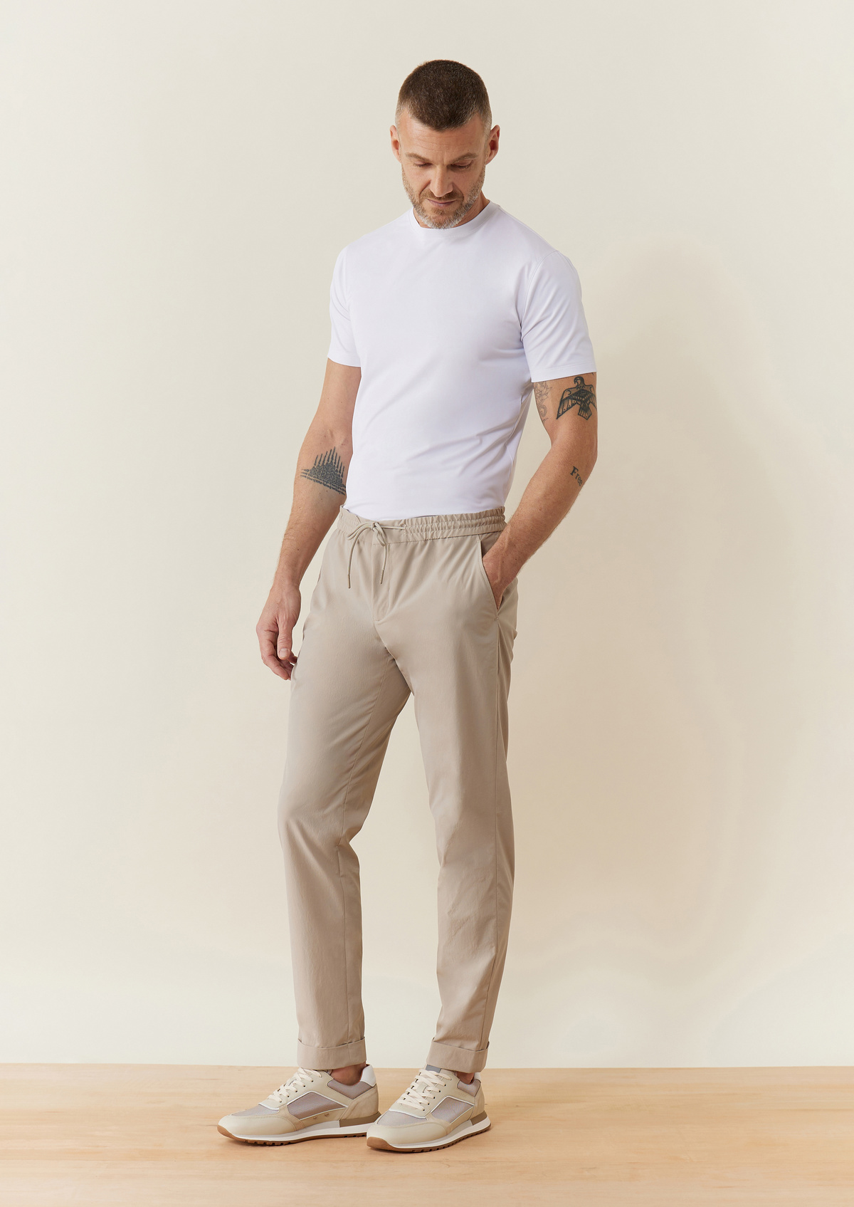 Pantalon casual Judicieux slack skinny uni gris
