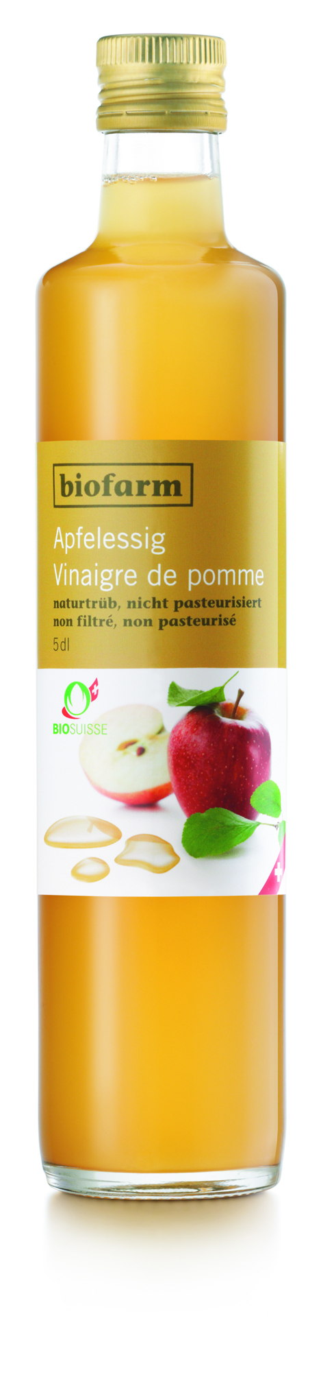 Biofarm Apfelessig<br>500 ml, Flasche, naturtrüb