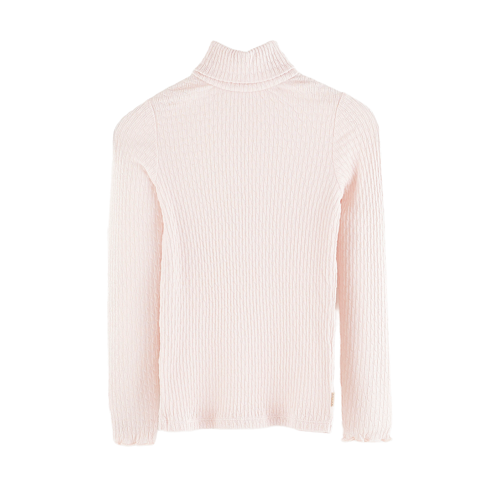 VELFIE - Pull droit col montant en coton | Rose