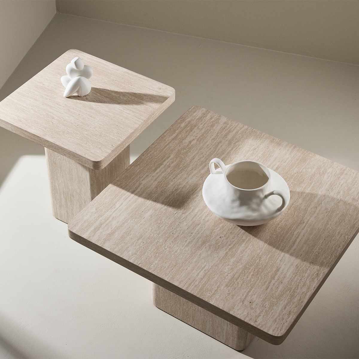 Salontafel Hannes Beige - 80x80 cm