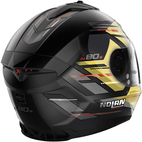 Nolan - Casque N80-8 Meteor N-Com Noir Brillant / Jaune