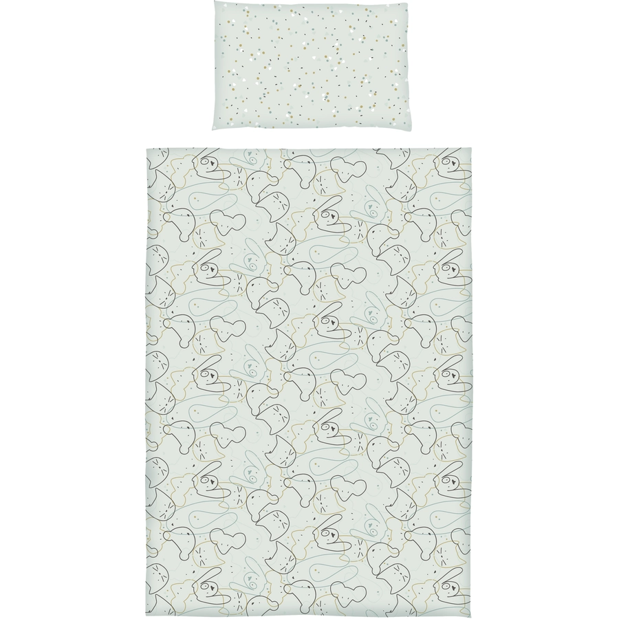 Dr. Sonne Wendebettwäsche Die Vier mint 100 x 135 cm