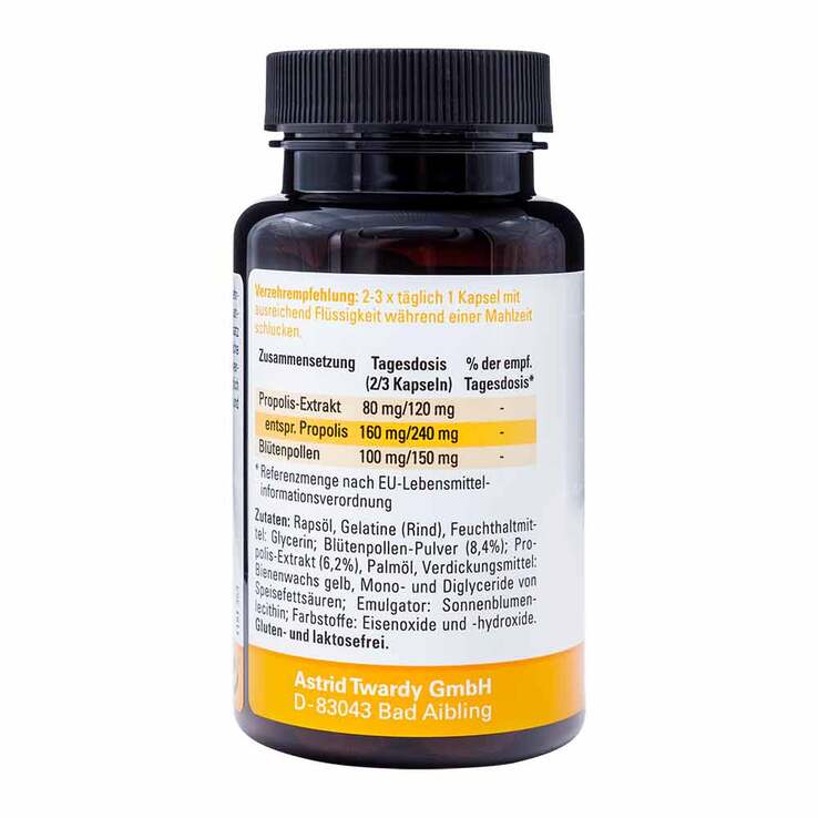 Propolis Mit Blütenpollen Kapseln, 90 St