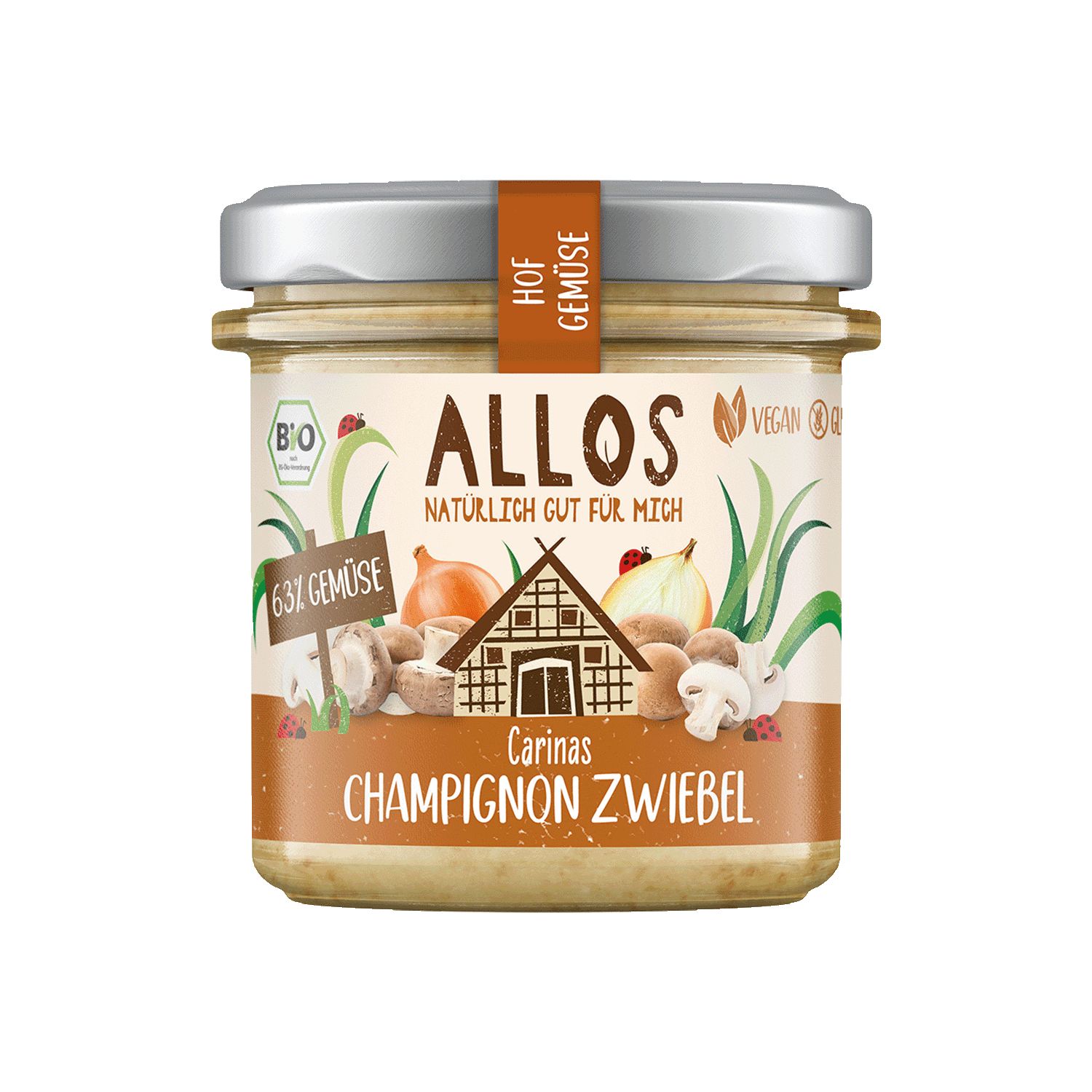 Allos Hofgemüse CARINAS CHAMPIGNON ZWIEBEL Brotaufstrich
