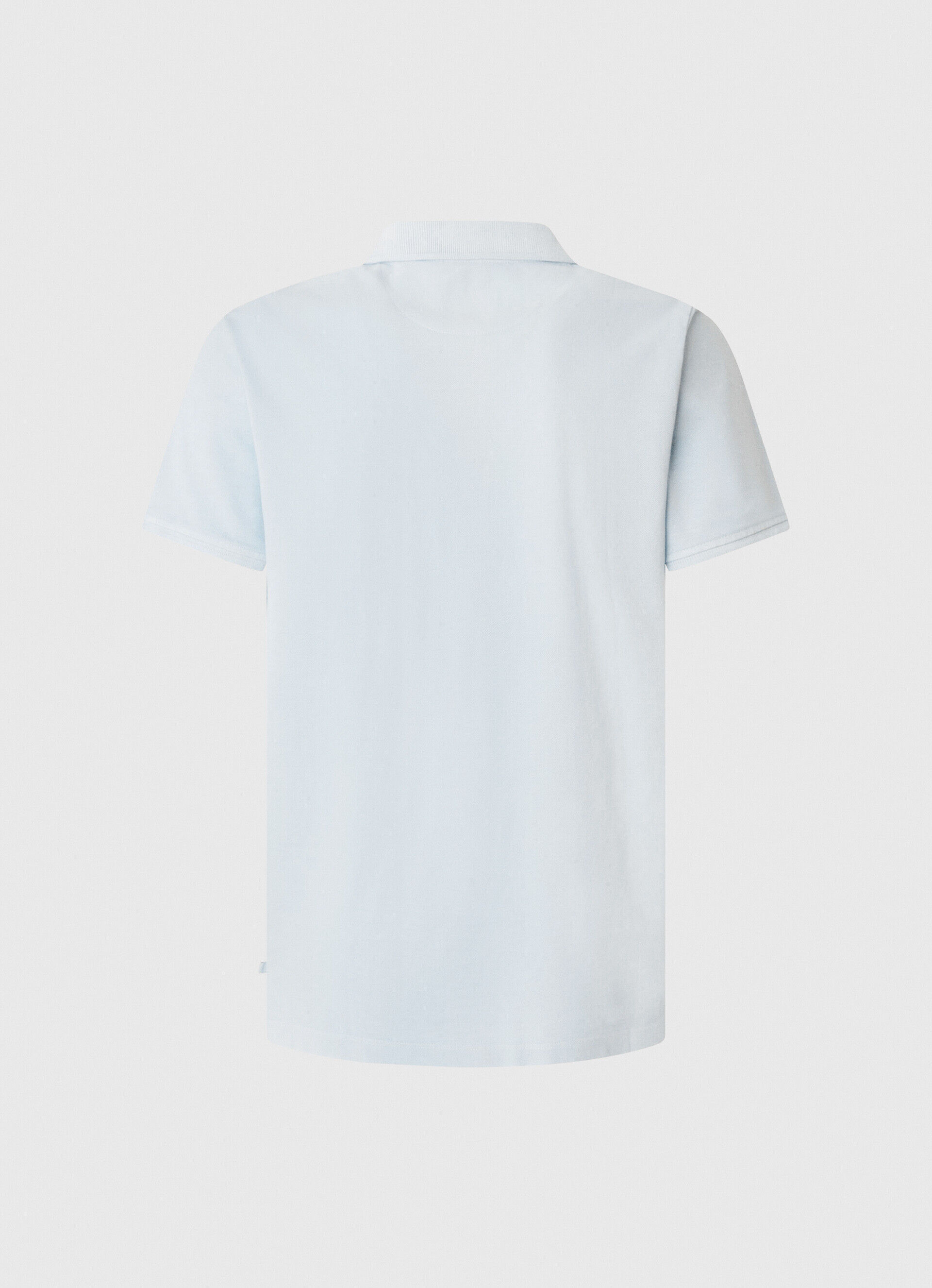 Polo Piqué com logotipo bordado - azul claro