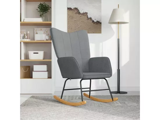 Chaise à bascule Gris clair Tissu