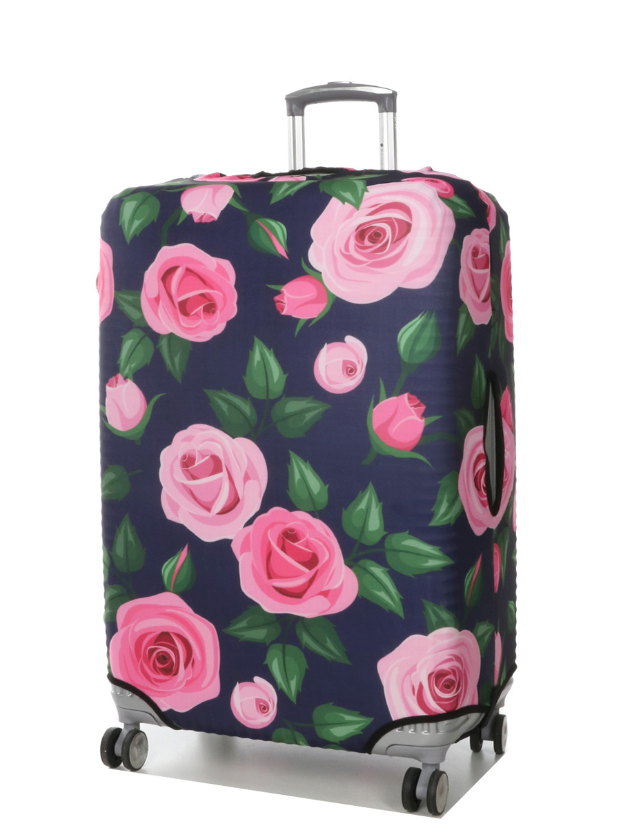 Housse de valise Periea Purple with Pink Roses L