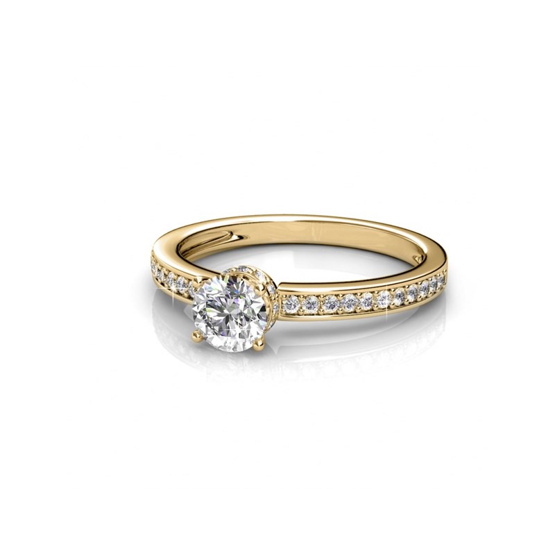 Bague Elise - Doré et Cristal