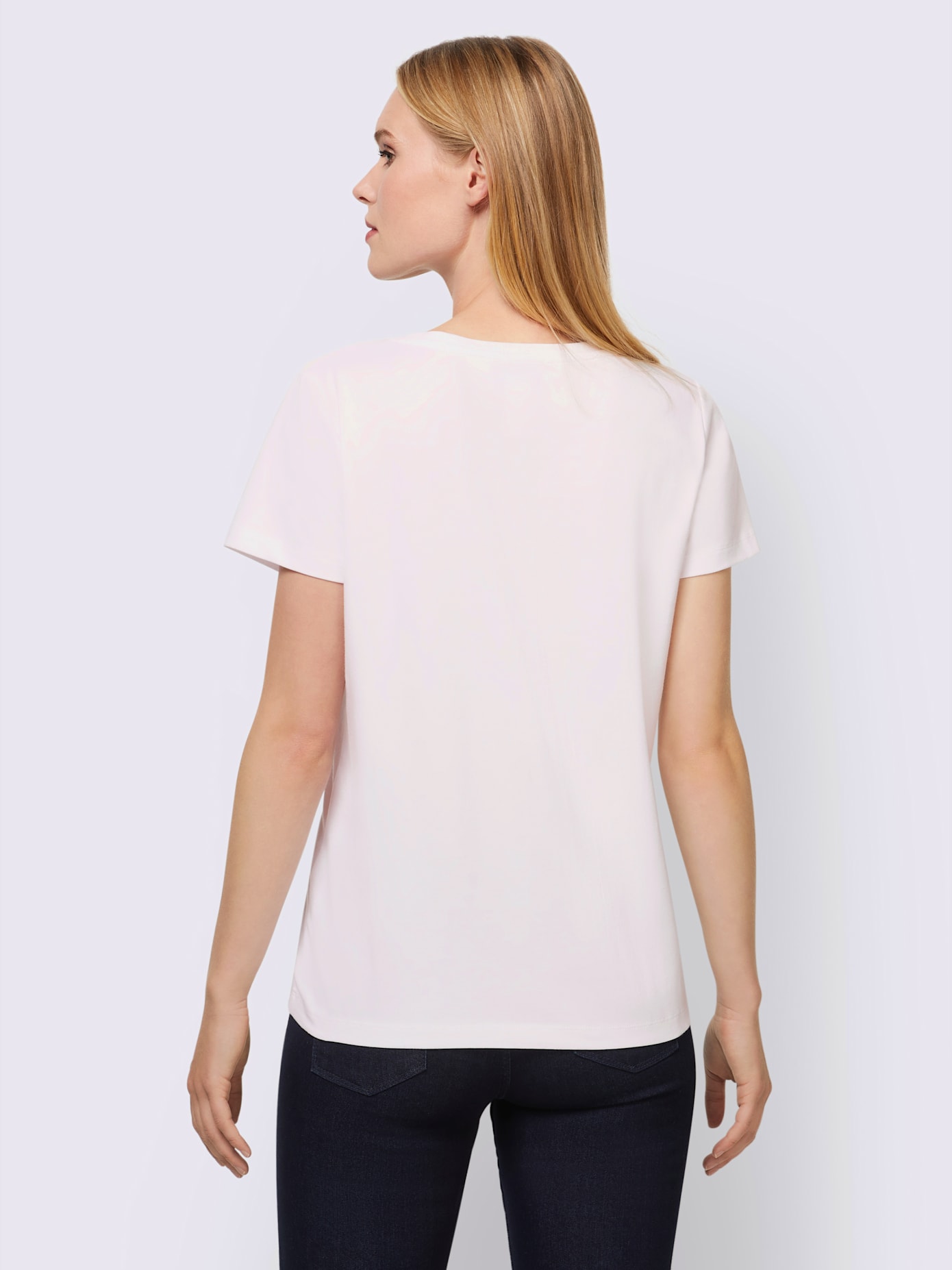 T-shirt imprimé inscription en paillettes
