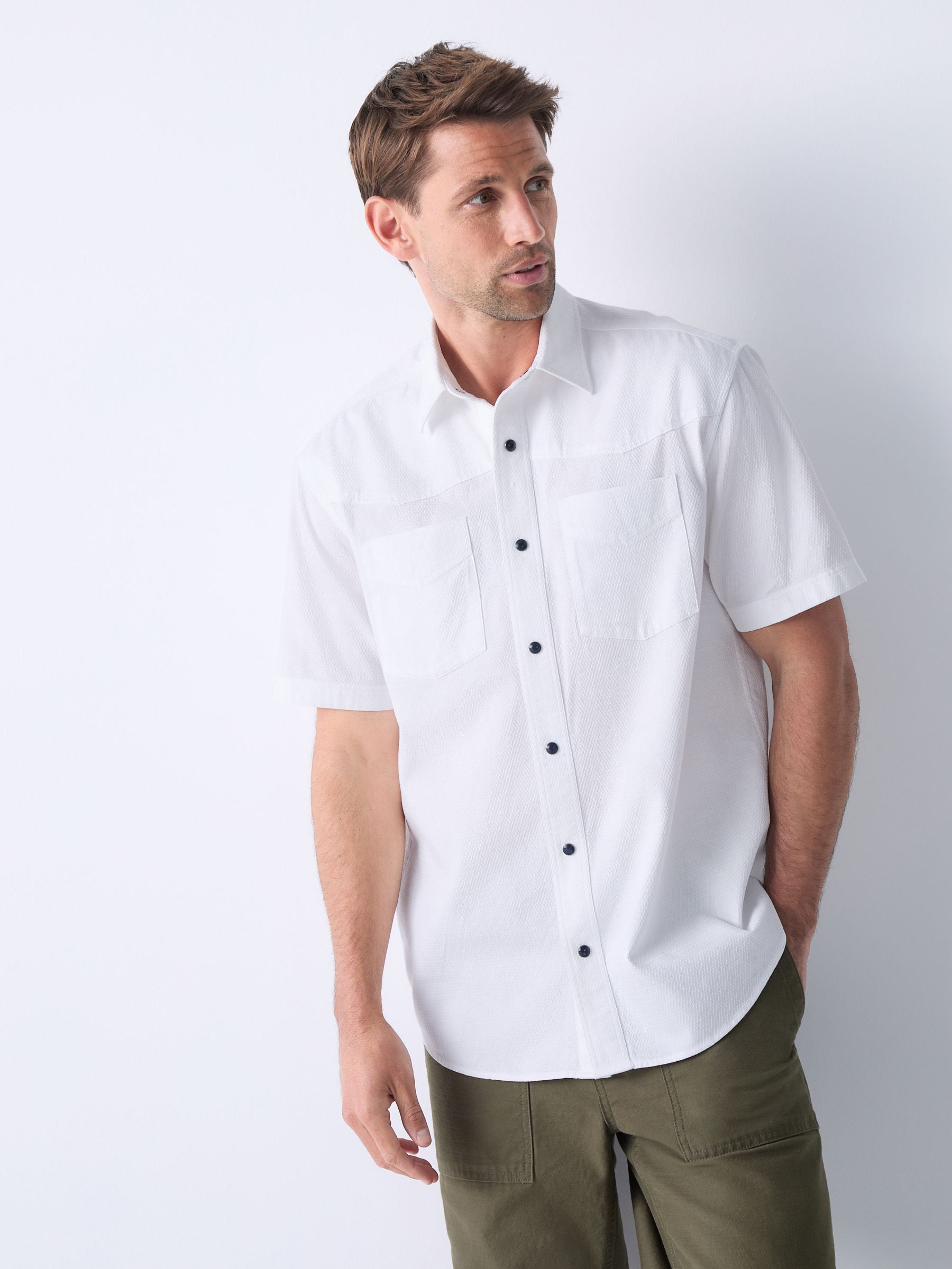 Wit - Twin Pocket Western Style Short Sleeve 100% Cotton Shirt