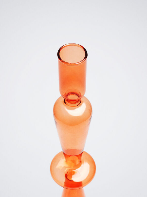Castiçal de Cristal - Laranja