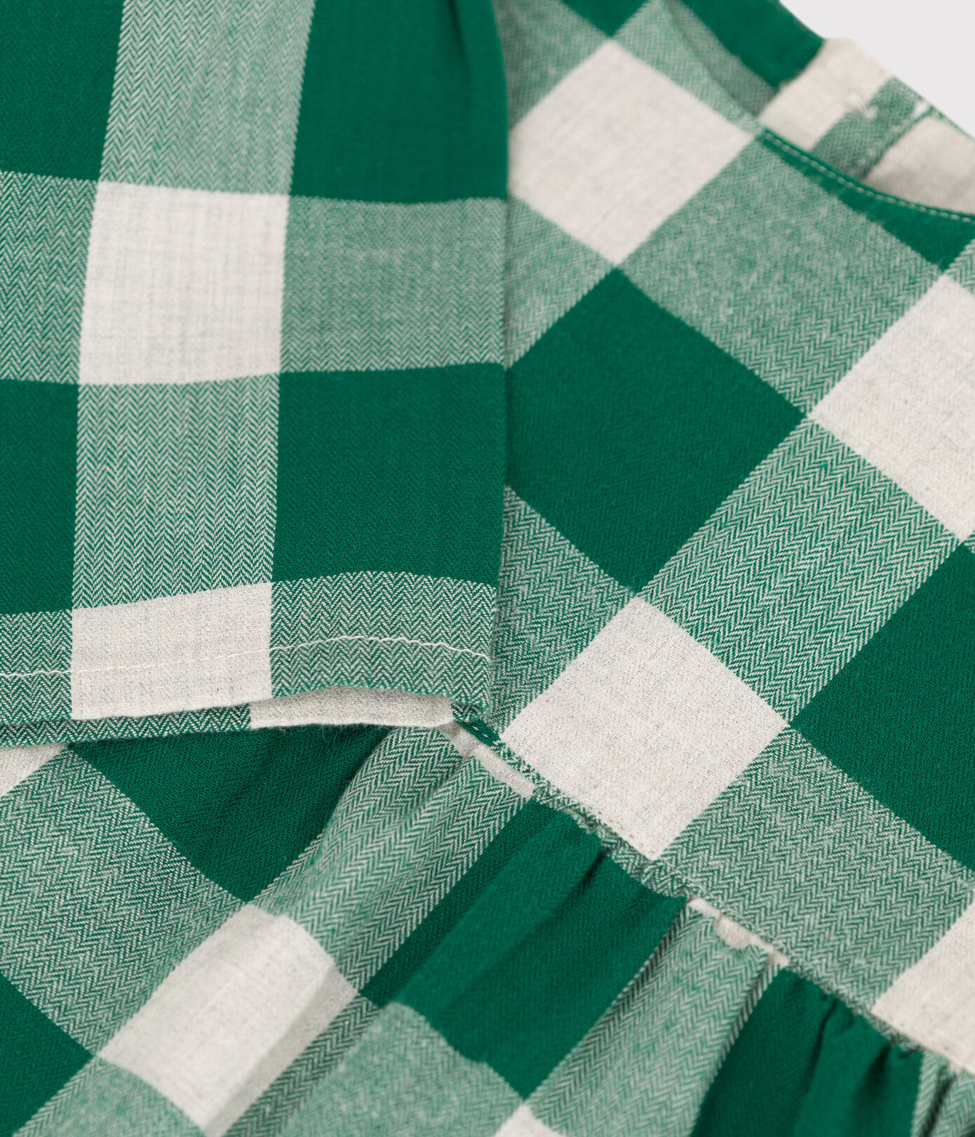 Robe manches longues bébé à carreaux en flanelle