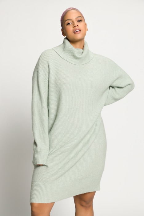 Strickkleid, oversized, Rollkragen, Premium
