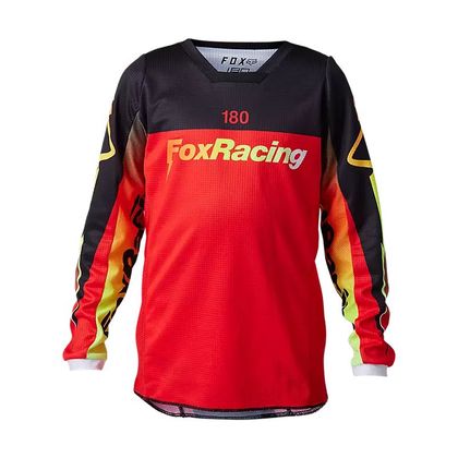 Maillot cross Fox YOUTH 180 - STATK - Rouge / Noir