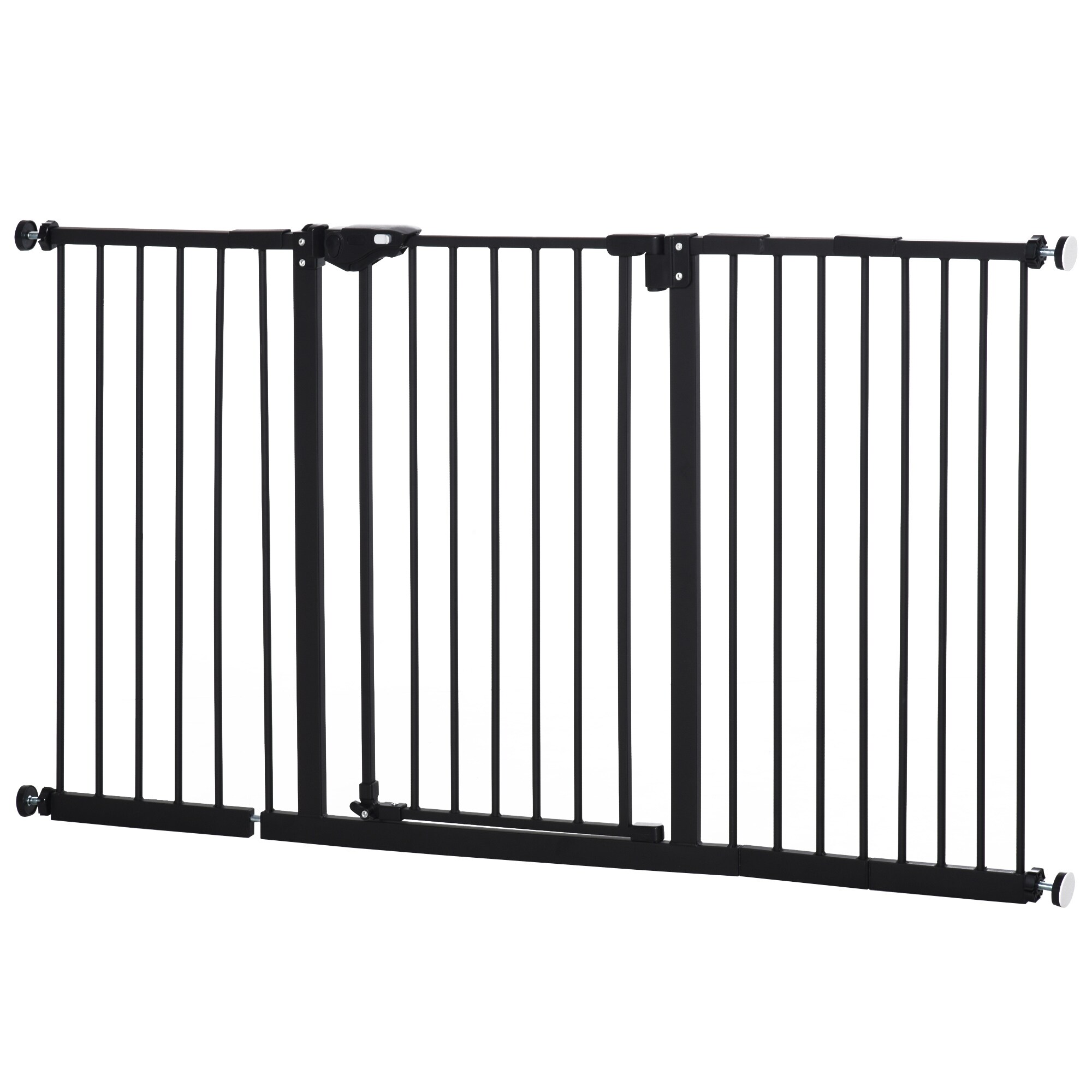 PawHut Absperrgitter ohne Bohrung schwarz 136,3B x 2T x 76,2H cm
