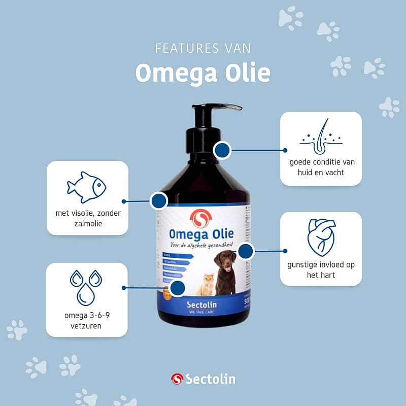Sectolin Omega Olie 500 ml Hond Kat | 12407