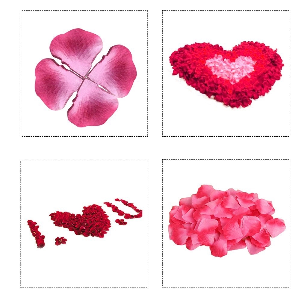 (1000er Set) Romantische Rosenblätter Blumenblüten Party Deko für Hochzeiten / Party - Rosa