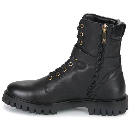 Tommy Hilfiger - Buckle Lace Up Boot Negro