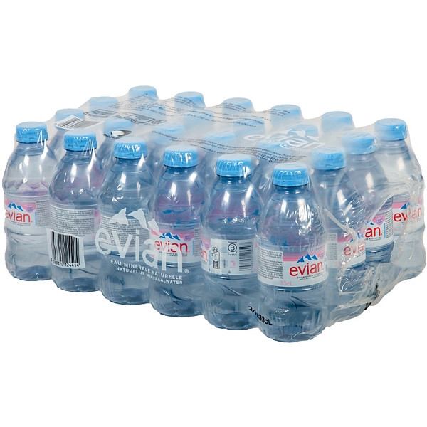 Eau plate Evian, lot de 24 bouteilles de 33 cl