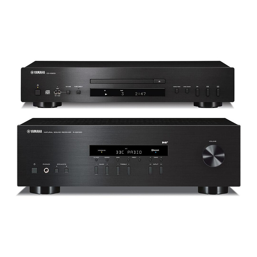 Yamaha R-S202D Noir + CD-S303 Noir