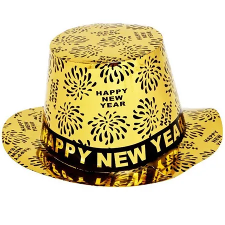 Widmann Zylinder Happy New Year Gold