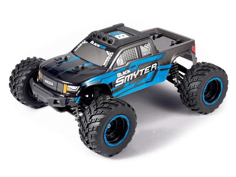 Blackzon Monster Truck Smyter MT 4WD Blau, RTR, 1:12 4WD Off-Road RC-Modellauto im Massstab 1:12 für Einsteiger