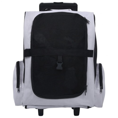 Transportadora para animais de estimação VidaXL, cinza