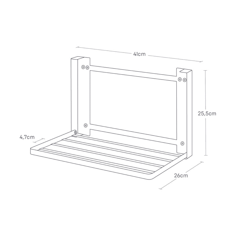 Yamazaki Opvouwbare Wandplank - Tower - Zwart