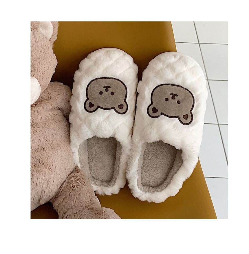 Honkizz - Fleece pantoffels met berenprint