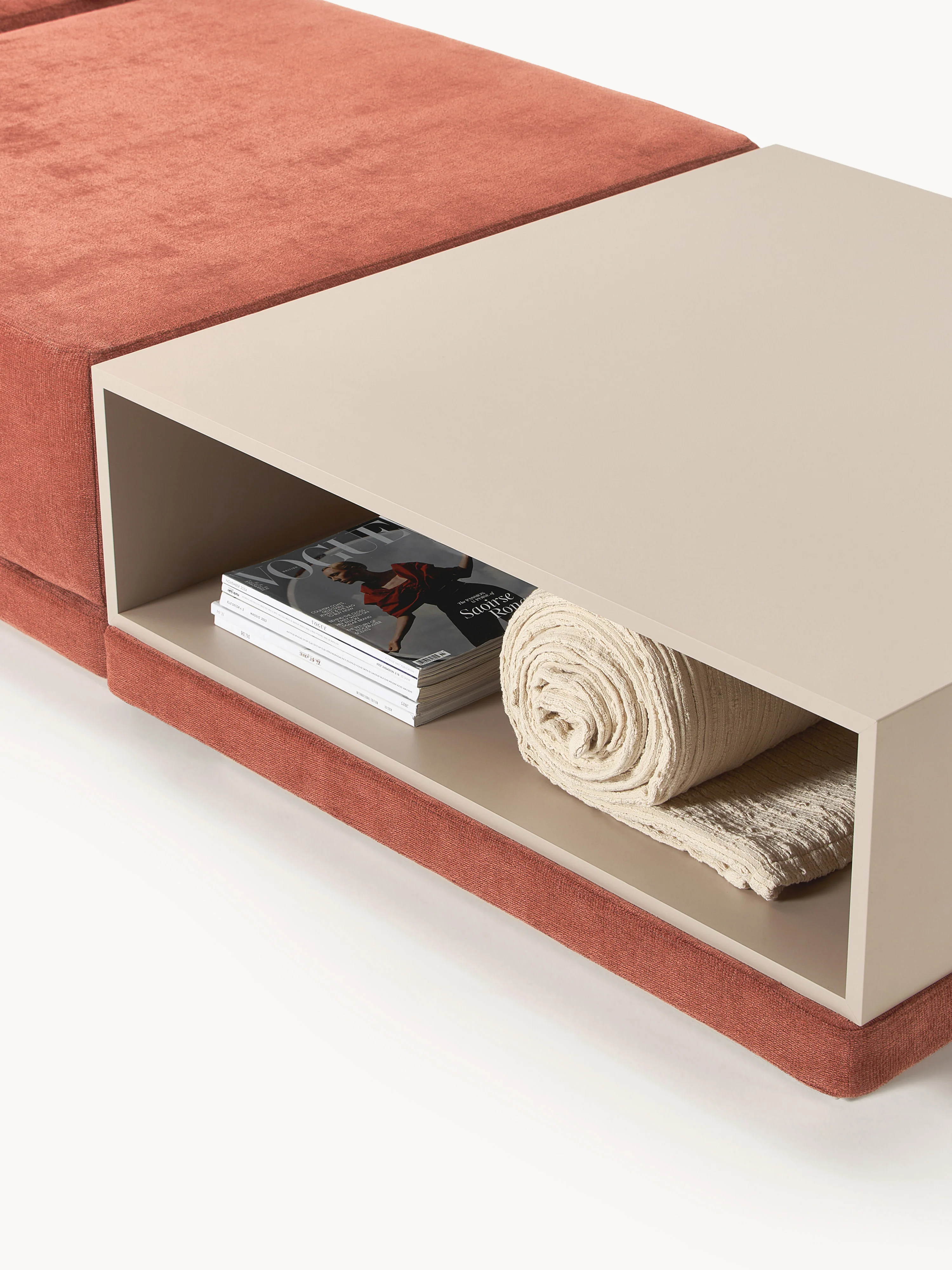 Modulaire bank Colin (4-zits) met salontafel & poef