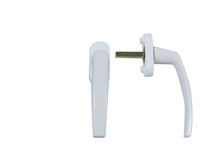 Poignée alu blanc pour fenêtre pvc blanc