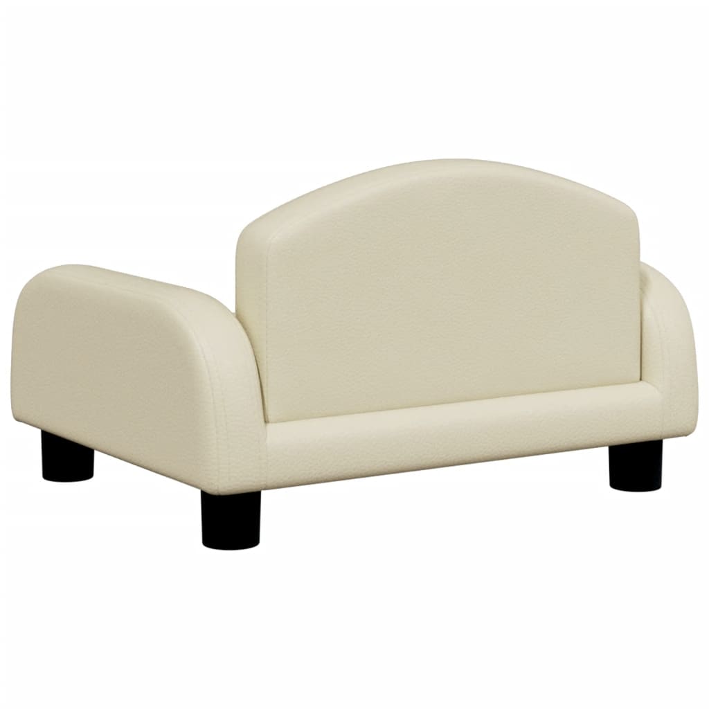 Cama para cães em couro sintético creme vidaXL, 50x40x30 cm