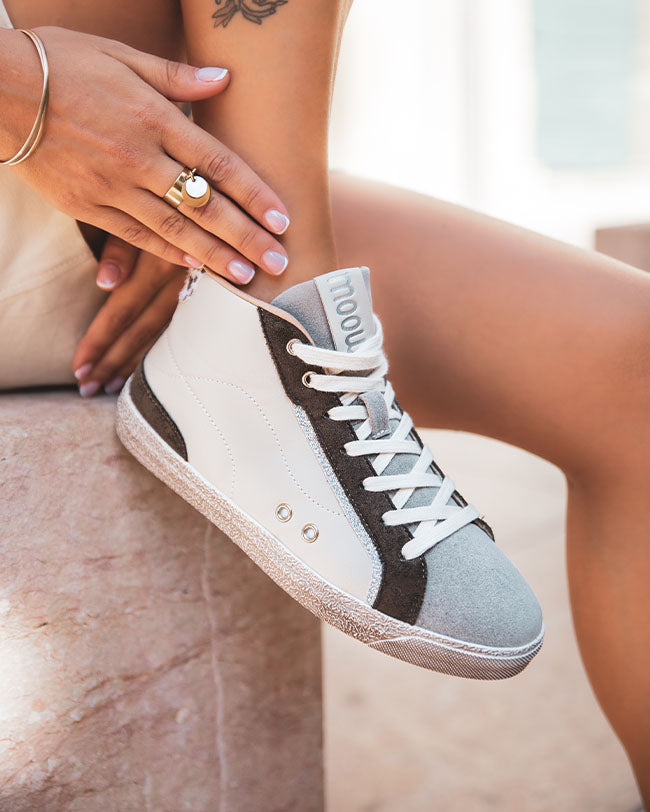Basket femme montante blanche - Aria