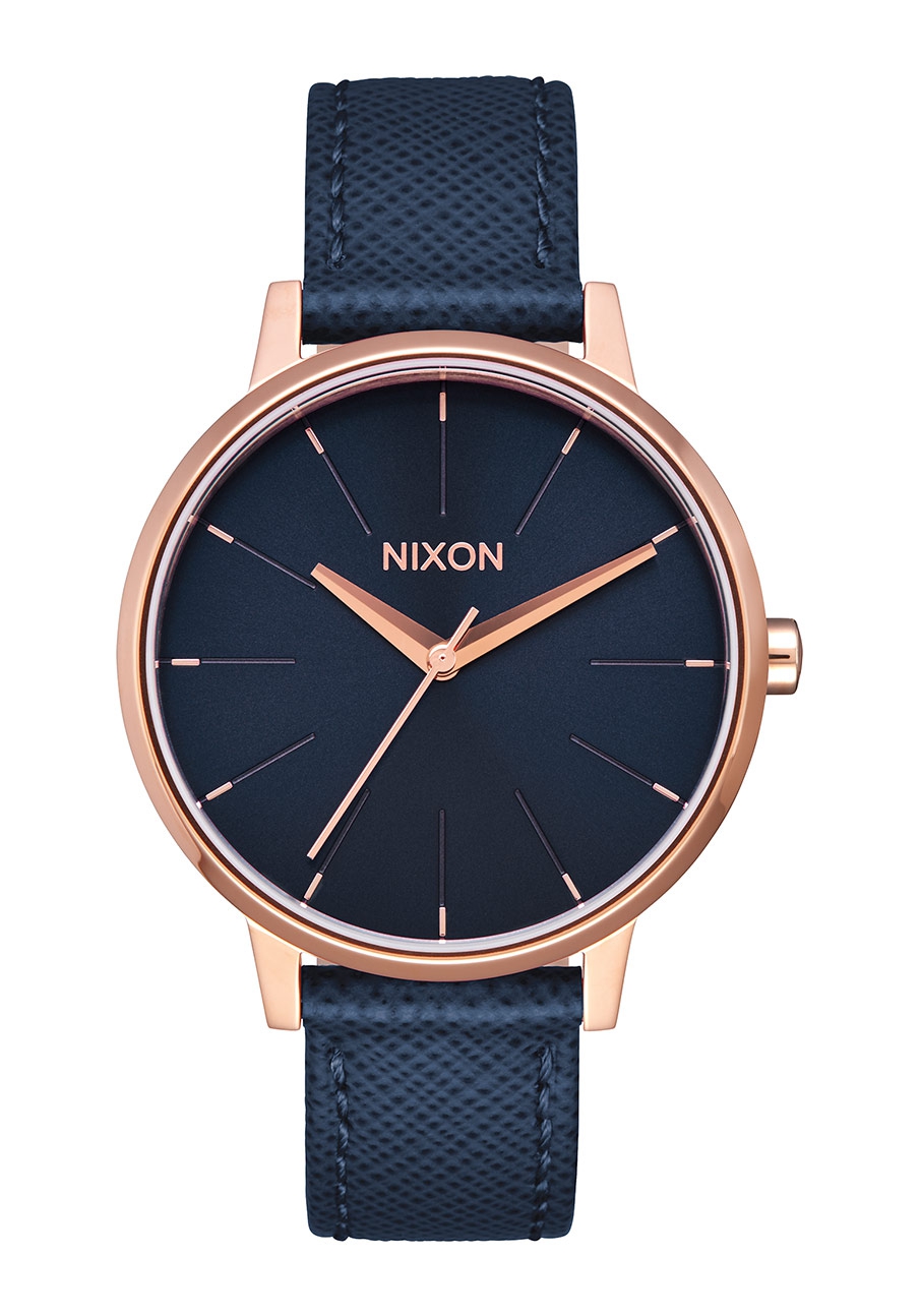 Nixon The Kensington Leather Navy / Rose Gold A1082195
