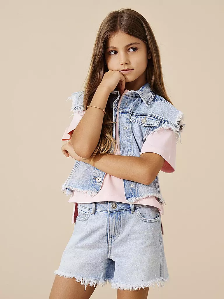 ONLY Mädchen Shorts KOGPACY hellblau