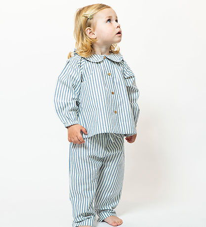 Sofie Schnoor Hemd - Weiß/Navy Gestreift