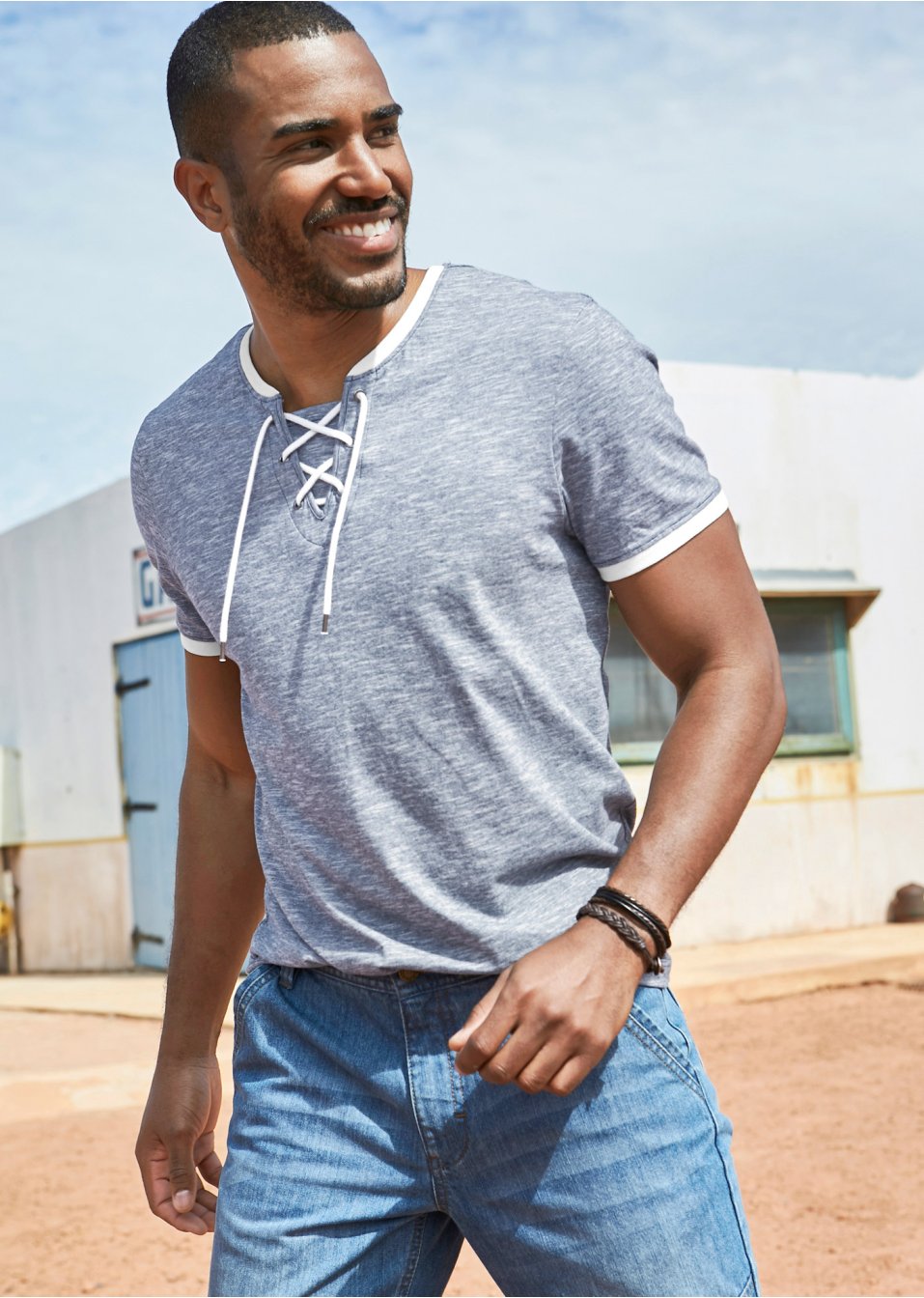 T-shirt avec laçage