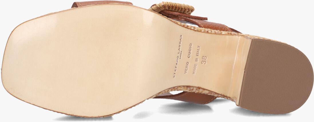 cognac stefano lauran sandalen met hak 24199