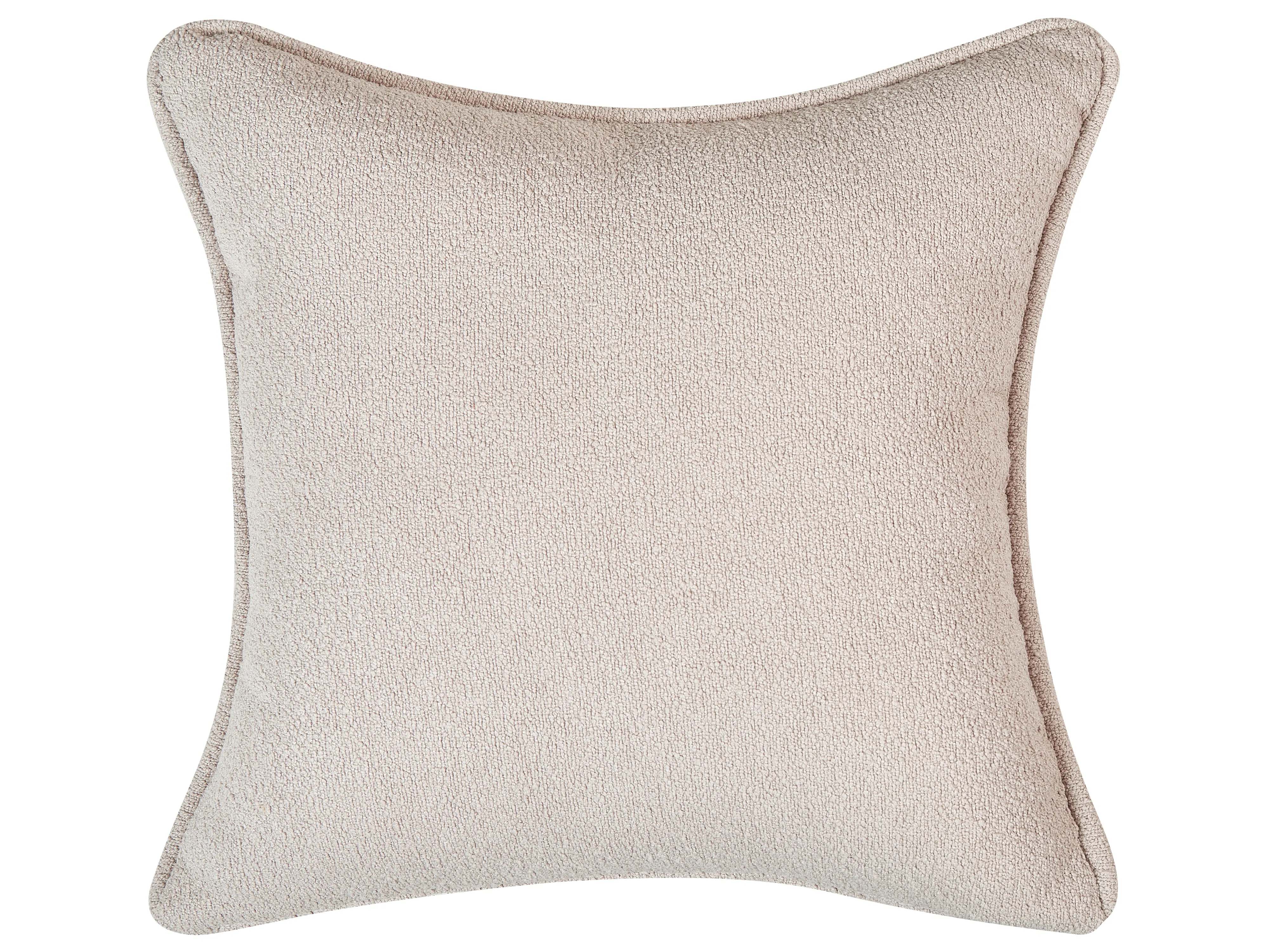 Linkszijdige chaise longue CHEVANNES Bouclé Lichtbeige